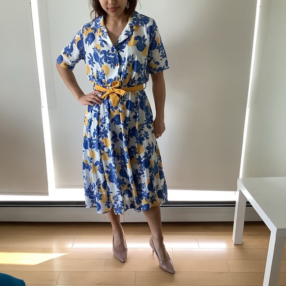 NEW Milan Kiss women’s tie-waist midi floral dress short sleeve size small - Picture 10 of 13